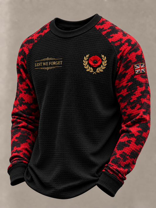 Men's Remembrance Day Waffle Sweatshirt