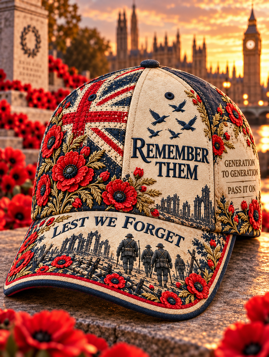 Unisex  Remembrance Day Lest We Forget Hat