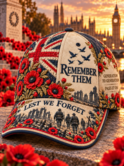 Unisex  Remembrance Day Lest We Forget Hat