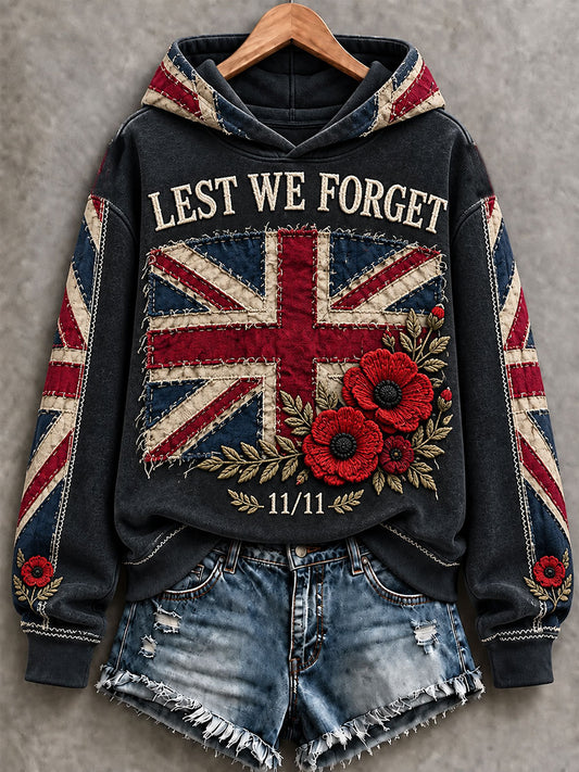 Women's Lest We Forget Print Regular Sweatshirt