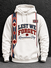 Men's Remembrance Day Oversized Drop-Shoulder Hoodie With Pockets