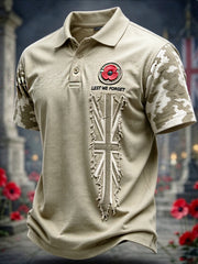 Men's Remembrance Day Lest We Forget polo shirt
