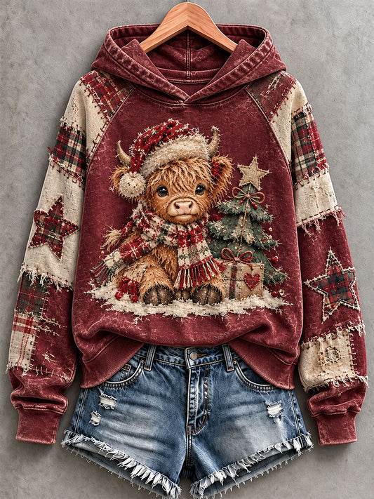 Women's Cute Highland Cow Hoodie