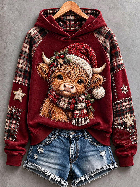 Women's Cute Highland Cow Hoodie