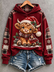 Women's Cute Highland Cow Hoodie