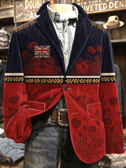 Men's Lest We Forget Print Blazer