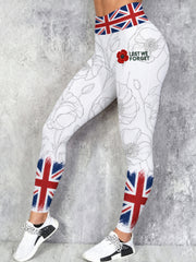 Women's Remembrance Day Lest We Forget High Waisted Leggings