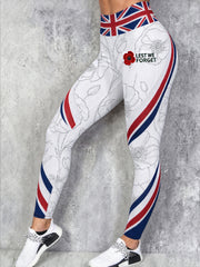 Women's Remembrance Day Lest We Forget High Waisted Leggings