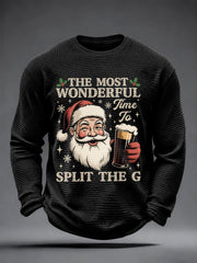 Men's Irish Christmas Waffle Long Sleeve T-Shirt