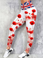 Women's Remembrance Day Lest We Forget High Waisted Leggings