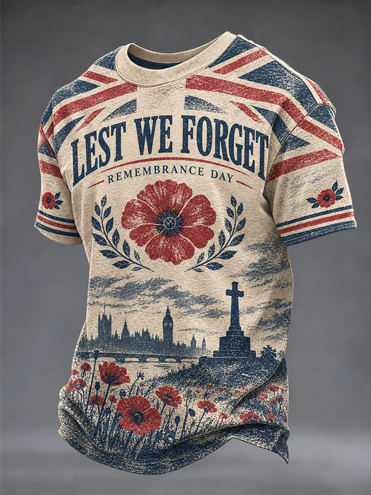 Men's Lest We Forget Print T-shirt