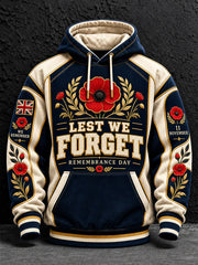 Men's Lest We Forget Print Hoodie