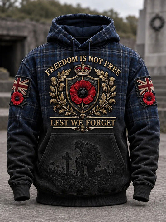 Men's Lest We Forget Print Hoodie