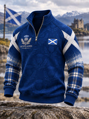 Men's St. Andrew's Day Print Zip-Up Hoodie