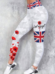 Women's Remembrance Day Lest We Forget High Waisted Leggings