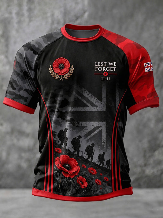 Men's Lest We Forget Print T-shirt