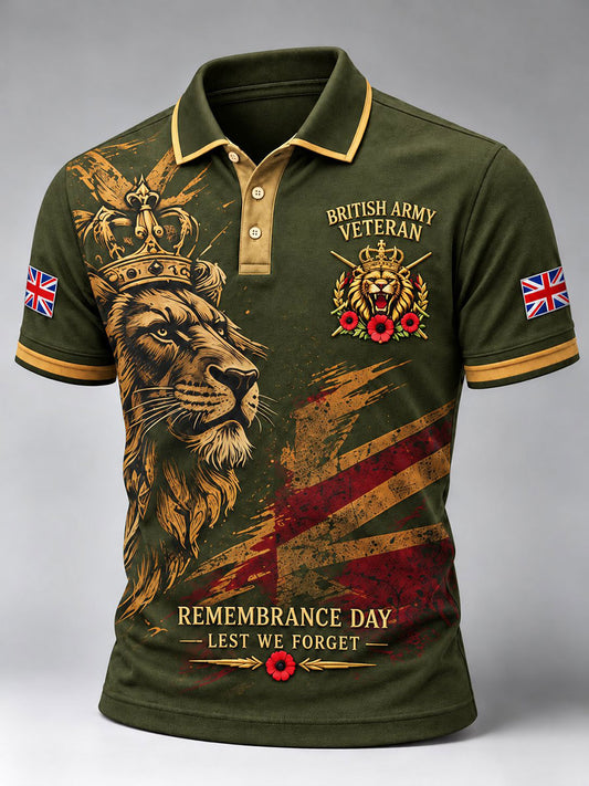 Men's British Army Veteran Print Shirt