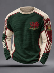 Men's Welsh Dragon Waffle Top