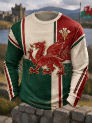 Men's Welsh Dragon Waffle Top