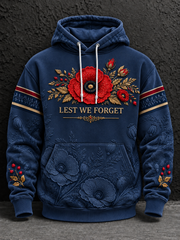 Men's Remembrance Day Oversized Drop-Shoulder Hoodie With Pockets