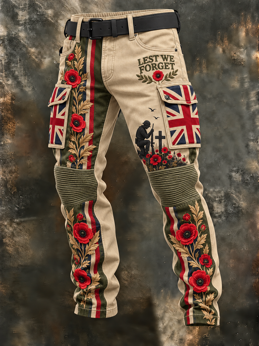 Men's Remembrance Day Casual Work Trousers