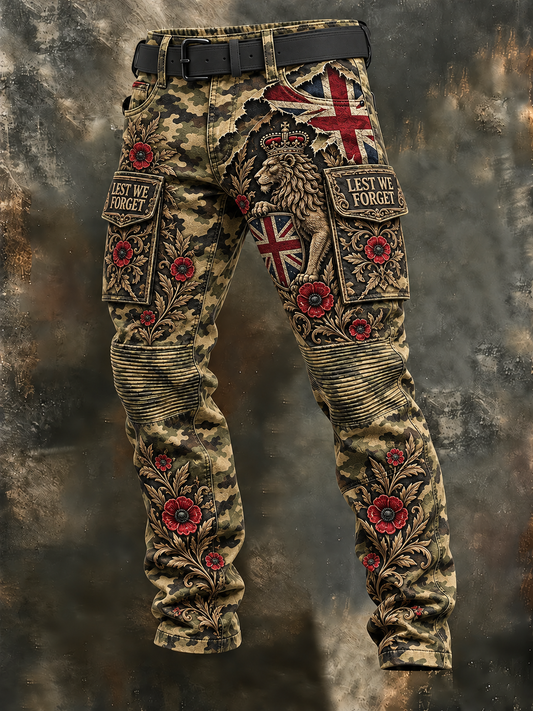 Men's Remembrance Day Casual Work Trousers