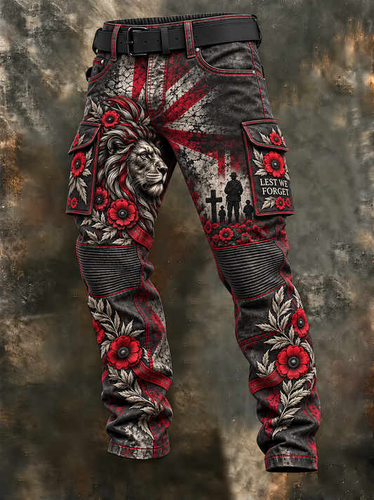 Men's Remembrance Day Casual Work Trousers