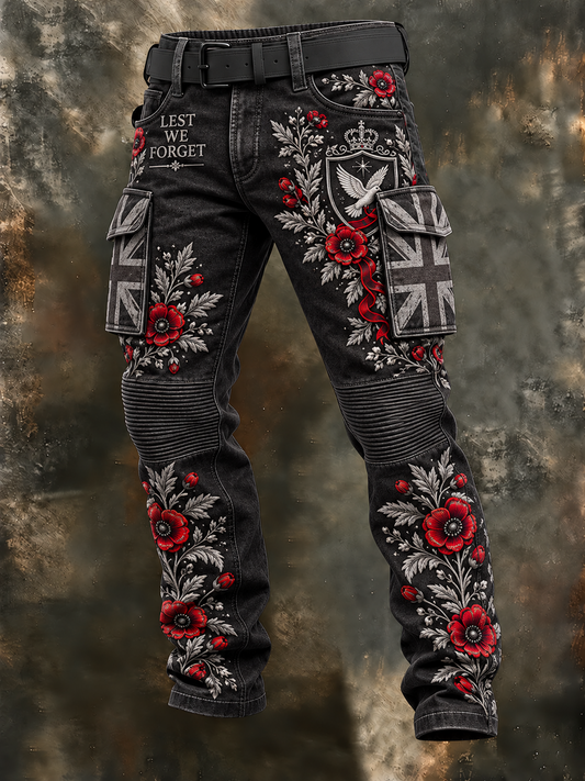 Men's Remembrance Day Casual Work Trousers