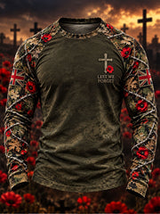 Men's Lest We Forget Camouflage Print T-shirt