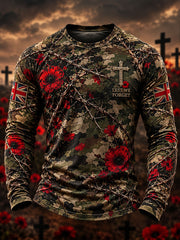 Men's Lest We Forget Camouflage Print T-shirt