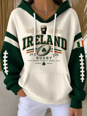 Women's Rugby Lovers Print Hoodie