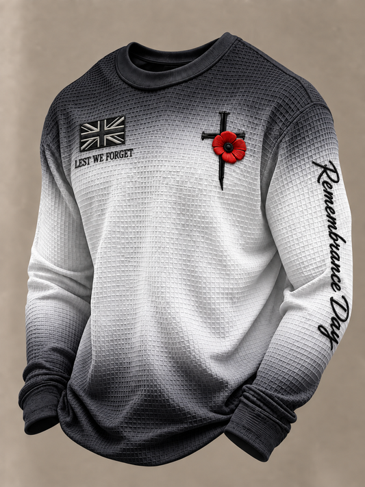 Men's Remembrance Day Waffle Sweatshirt