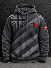 Men's Remembrance Day Oversized Drop-Shoulder Hoodie With Pockets