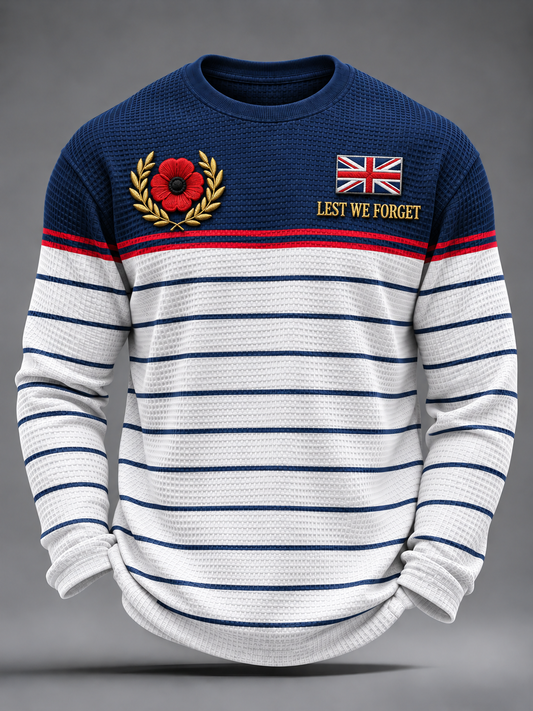 Men's Remembrance Day Waffle Long Sleeve T-Shirt