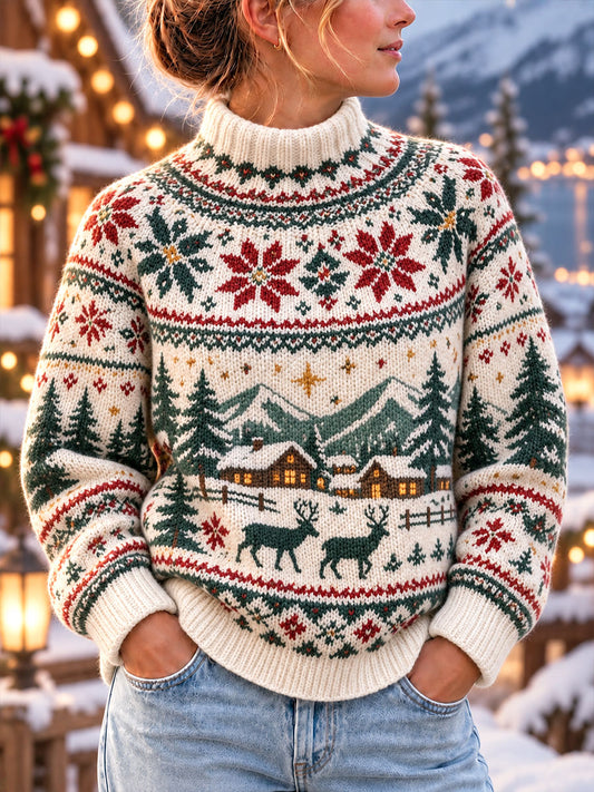 Women's Nordic-Style Christmas Tops