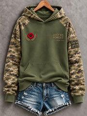 Women's Lest We Forget Print Hoodies