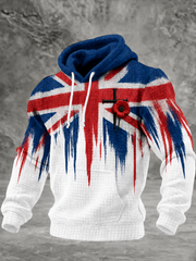 Men's Remembrance Day Checkered Cotton Hoodie