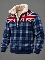 Men's Remembrance Day Plush Stand Collar Shirt