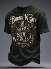Men's Scotland Burns Night Art Printed T-Shirt