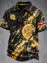 Men's Lemon Roses Music Lover Printed polo shirt