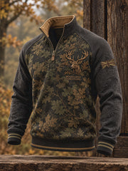 Men's Vintage UK Hunting Season Art Printed Sweatshirt
