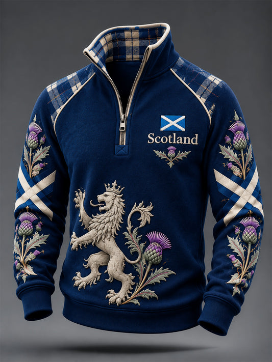 Men's St. Andrew's Day Print Zip-Up Hoodie
