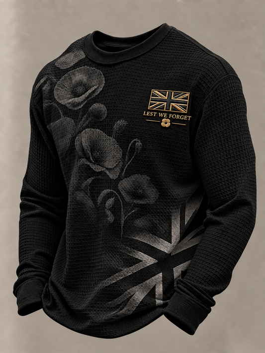 Men's Remembrance Day Waffle Sweatshirt