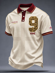 Men's England Football Lover Golden 2026 Printed Casual Tops