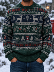 Men's Fair Isle British-style Christmas Sweater