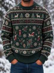 Men's Fair Isle British-style Christmas Sweater