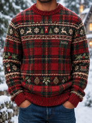 Men's Fair Isle British-style Christmas Sweater