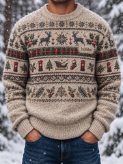Men's Fair Isle British-style Christmas Sweater