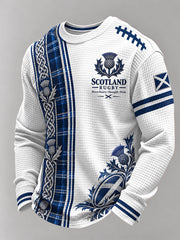 Men's Scottish rugby fans Printed Waffle Sweatshirt