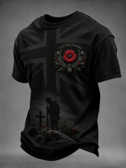 Men's Christmas Lest We Forget Printed T-shirt